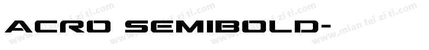 Acro SemiBold字体转换